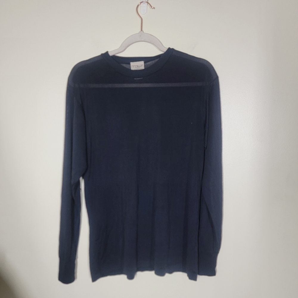 LL BEAN Men's 100% Silk Base layer Size Large Skiing Outdoor Gear